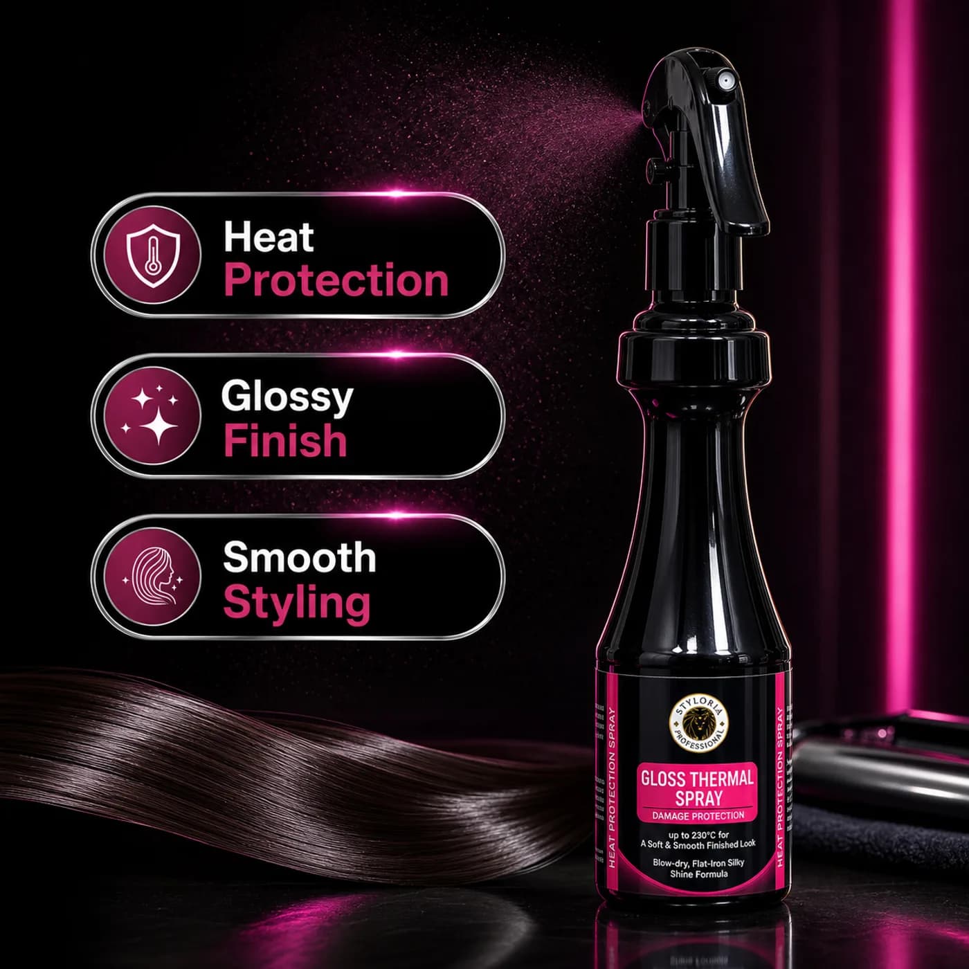 Styloria Professional Gloss Thermal Spray Heat protector, image 2