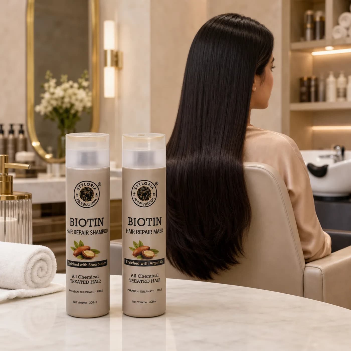 Styloria Professional Biotin Repair Duo 2 × 300 ml, image 5