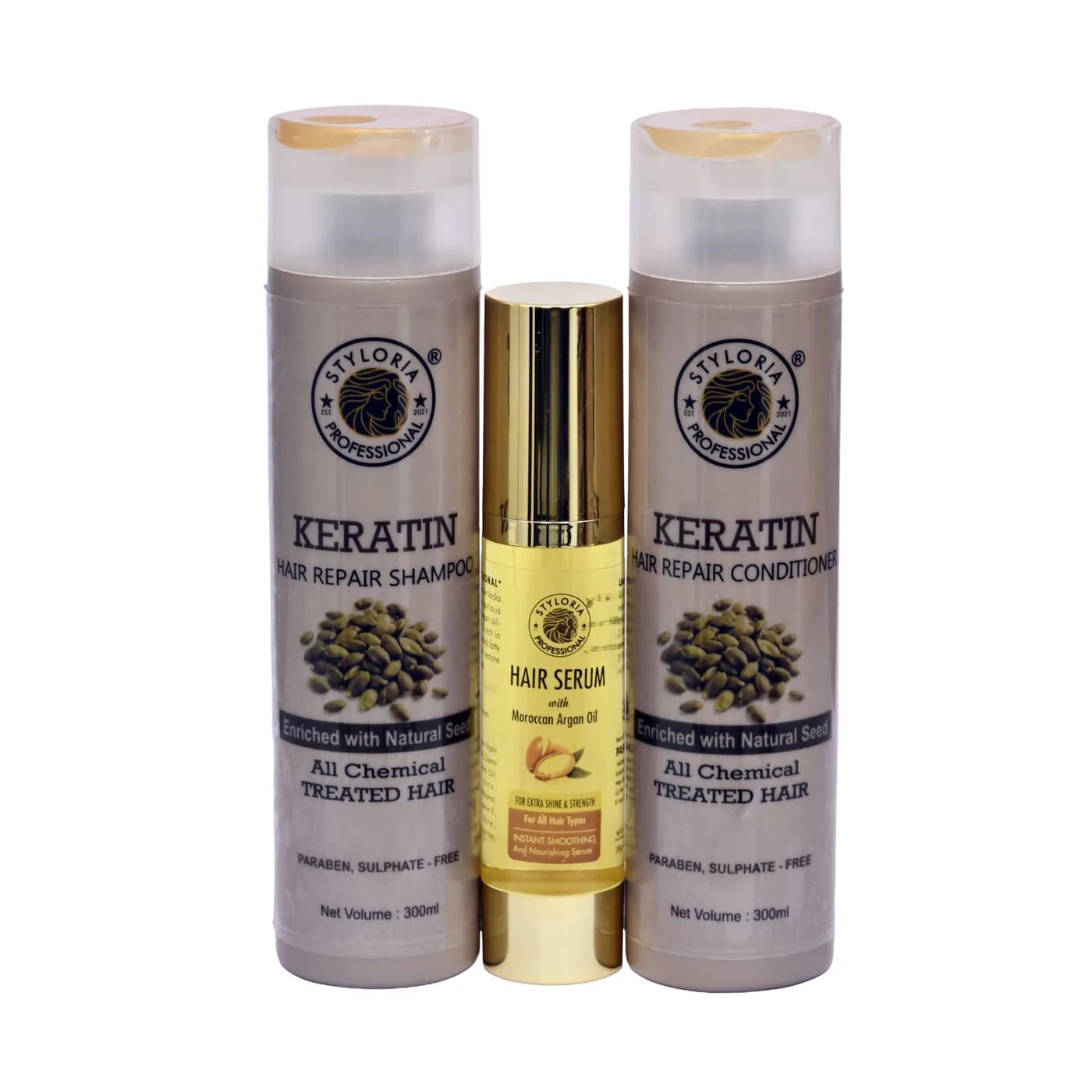 Styloria Professional Keratin Repair Trio 2 × 300 ml + 50 ml, image 3