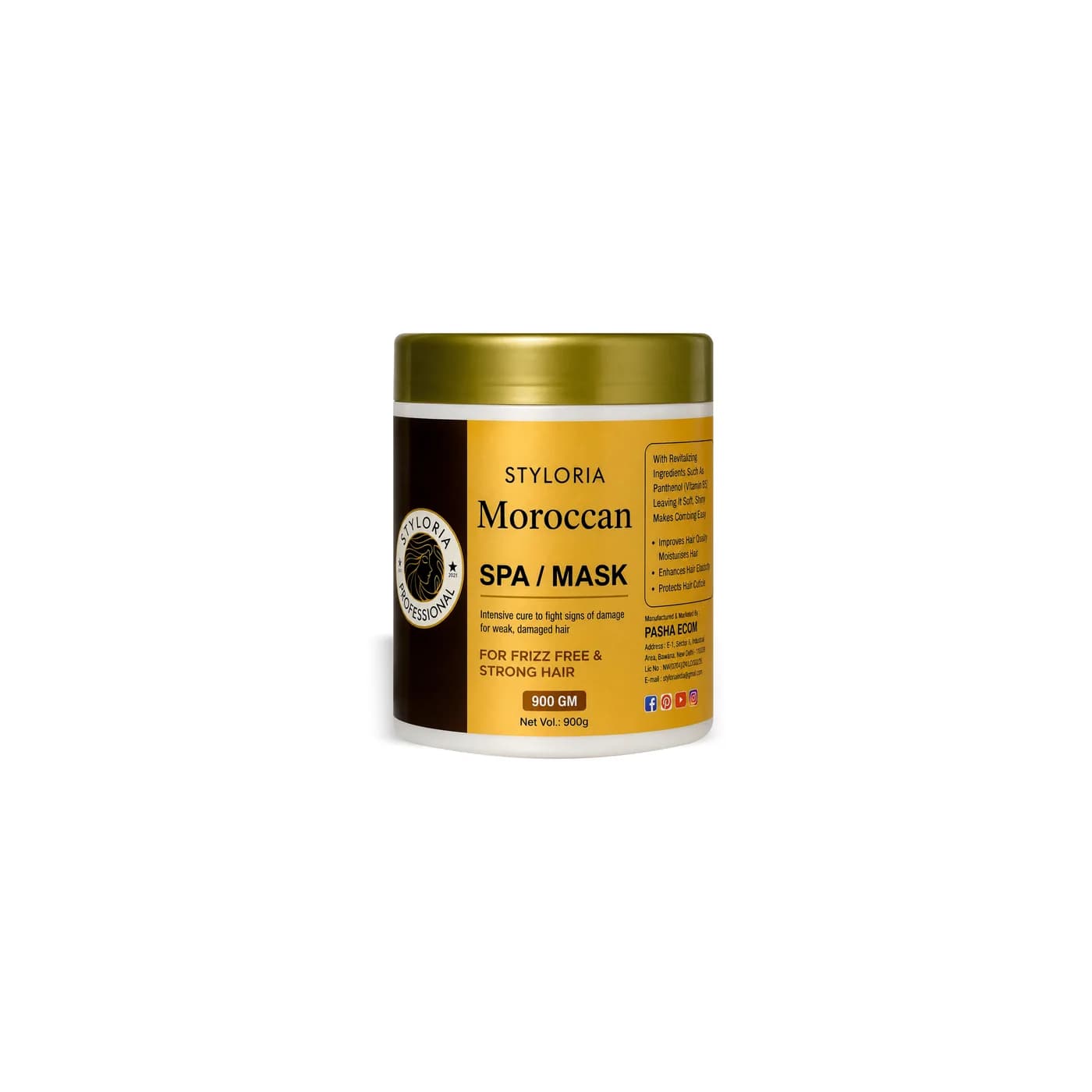 Styloria Professional Moroccan Hair Spa Mask 900 g, image 2