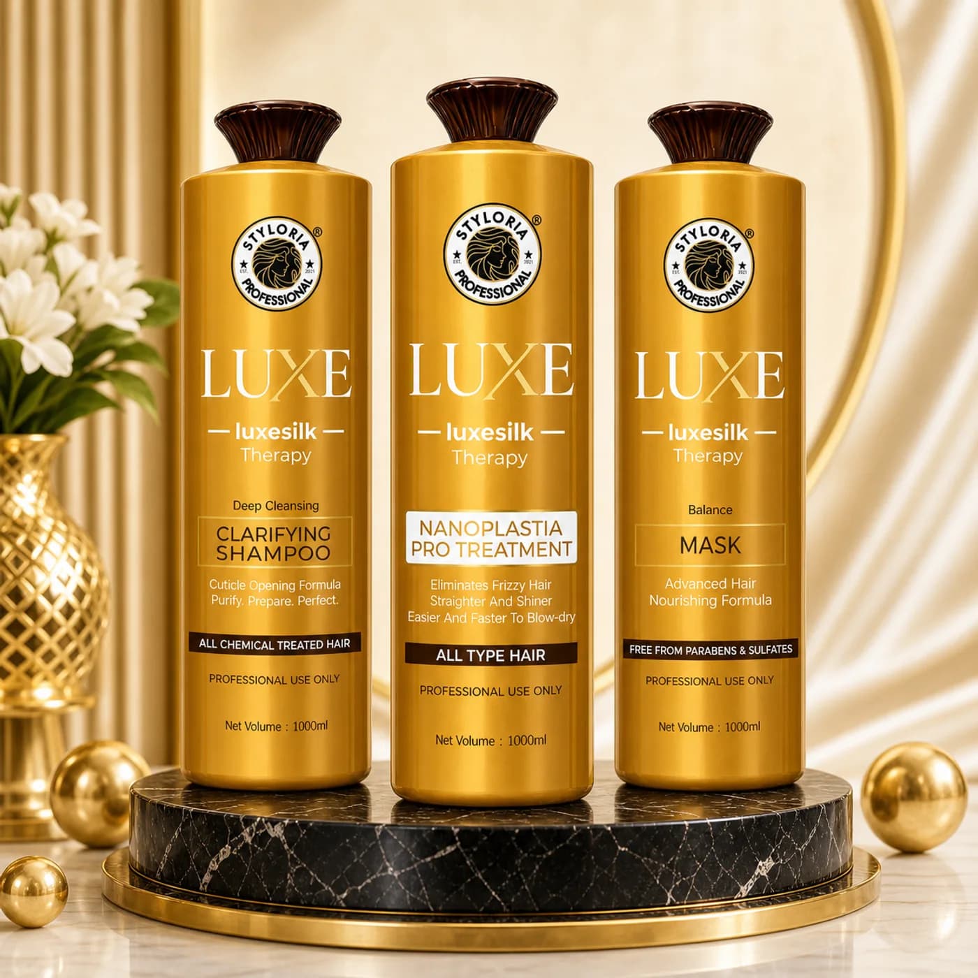 Styloria Professional Luxe Salon Smoothness Kit 3 × 1000 ml